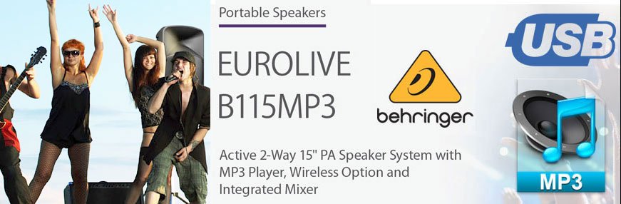 Behringer Eurolive B115MP3 Aktif Hoparlör